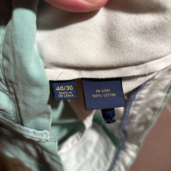 Polo Ralph Lauren Bedford Classic Fit Chino Jogger Pants Mens 40x30 Mint Green - Picture 10 of 12